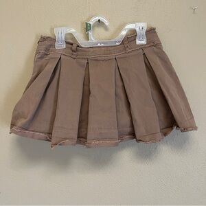 Girls RSQ size 10 khaki twill Pleated Mini Skirt skort shorts schoolgirl style